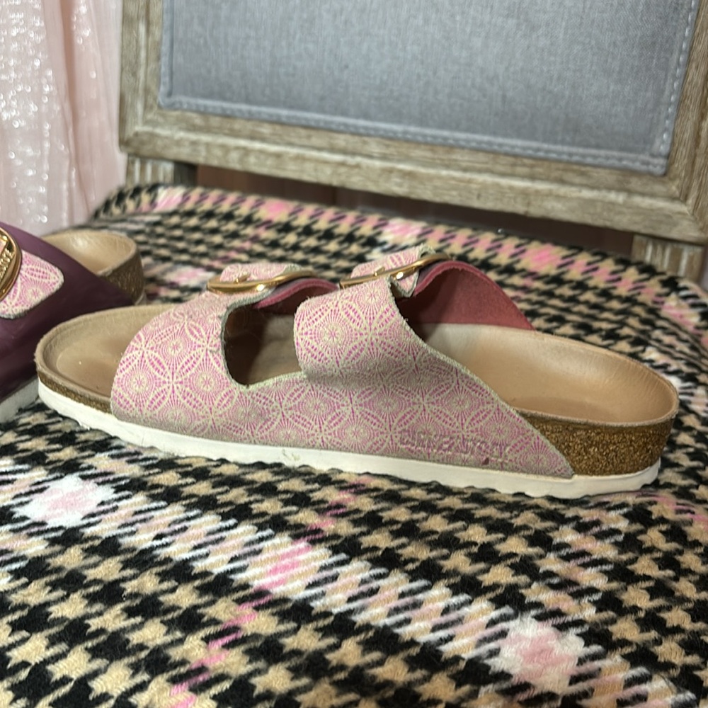 Birkenstock Pink and Gold Sandals - Picture 5 of 11